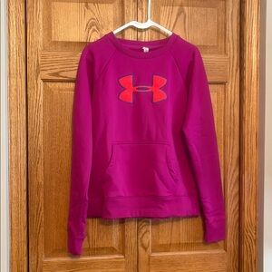 Under Armour Magenta Sweatshirt with Logo